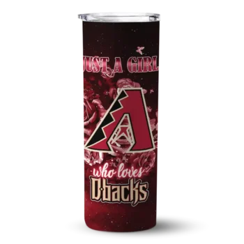 customized arizona diamondbacks rose romance red black skinny tumbler best selling.webp