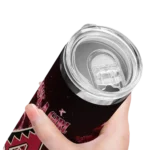 customized arizona diamondbacks rose romance red black skinny tumbler best selling.webp