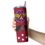 customized arizona diamondbacks star cluster red skinny tumbler best selling.webp