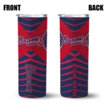 customized atlanta braves camo texture navy skinny tumbler best selling 1.webp