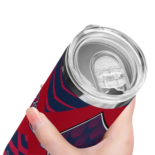 customized atlanta braves camo texture navy skinny tumbler high quality.webp