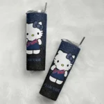 customized atlanta braves hello kitty navy black skinny tumbler best selling.webp