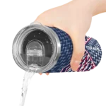 customized atlanta braves monogram burst navy white skinny tumbler best selling 1 4.webp