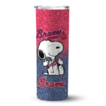 customized atlanta braves snoopy attitude navy skinny tumbler best selling.webp