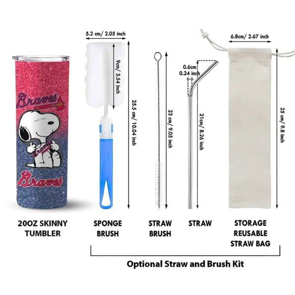 customized atlanta braves snoopy attitude navy skinny tumbler new arrival.webp