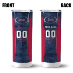customized atlanta braves stacked diamond navy skinny tumbler best selling 2.webp