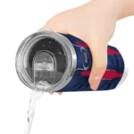 customized atlanta braves stacked diamond navy skinny tumbler best selling 2.webp