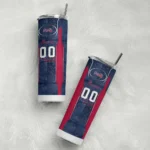 customized atlanta braves stacked diamond navy skinny tumbler best selling 2.webp