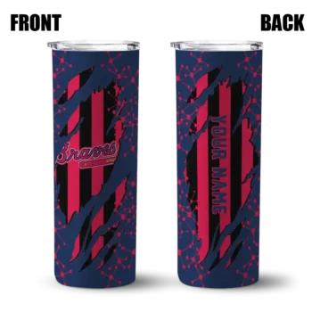 customized atlanta braves star pop navy black skinny tumbler fashion forward.webp