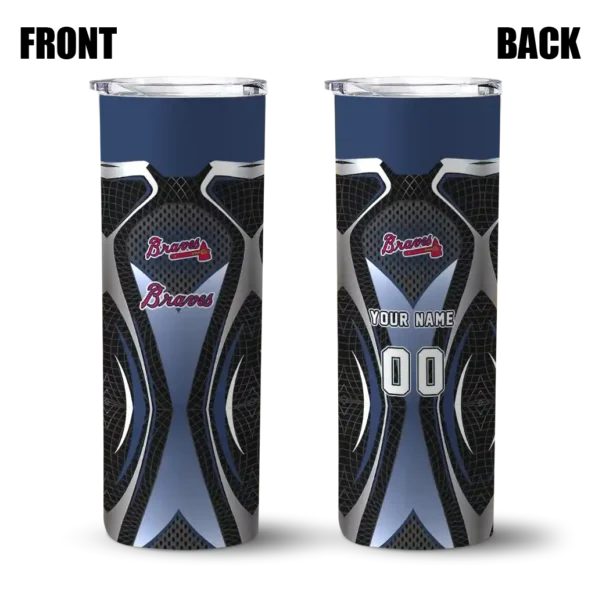 customized atlanta braves superman emblem navy black skinny tumbler fashion forward.webp