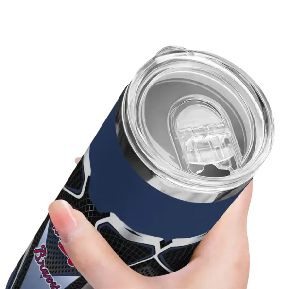 customized atlanta braves superman emblem navy black skinny tumbler high quality.webp