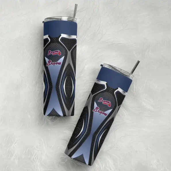customized atlanta braves superman emblem navy black skinny tumbler top rated.webp