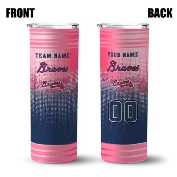 customized atlanta braves swirl texture navy skinny tumbler fashion forward.webp