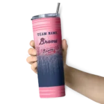 customized atlanta braves swirl texture navy skinny tumbler best selling 2.webp
