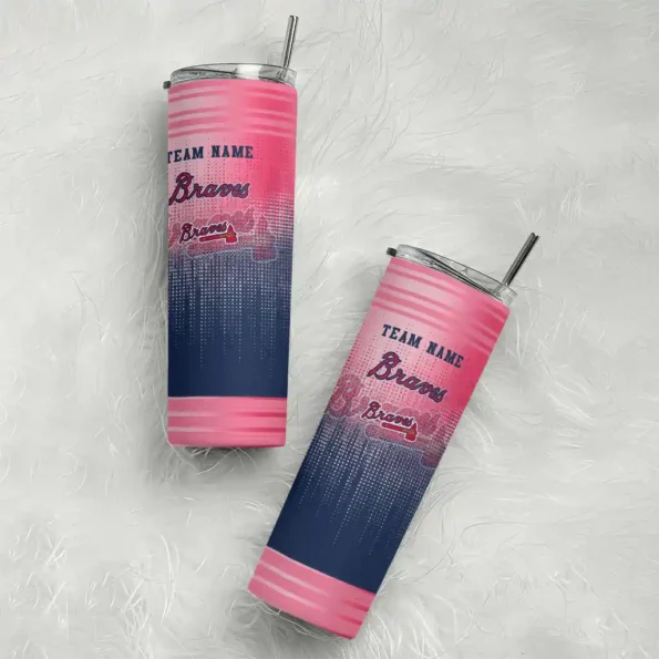 customized atlanta braves swirl texture navy skinny tumbler top rated.webp