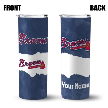 customized atlanta braves torn band navy white skinny tumbler fashion forward.webp