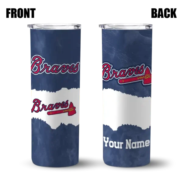 customized atlanta braves torn band navy white skinny tumbler fashion forward.webp