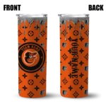 customized baltimore orioles camo streak orange skinny tumbler best selling 2.webp