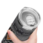 customized baltimore orioles chevron v orange gray skinny tumbler best selling.webp