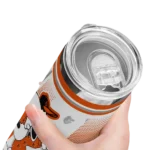 customized baltimore orioles snoopy dog orange white skinny tumbler best selling 1.webp