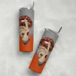 customized baltimore orioles sparkle lips orange skinny tumbler best selling.webp