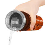 customized baltimore orioles spiral burst print orange skinny tumbler best selling.webp