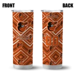 customized baltimore orioles zipper leopard orange skinny tumbler best selling 3.webp