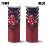 customized boston red sox chevron stripes red skinny tumbler best selling 1.webp