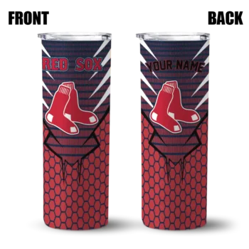 customized boston red sox chevron stripes red skinny tumbler fashion forward.webp
