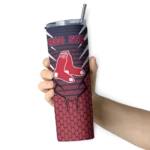 customized boston red sox chevron stripes red skinny tumbler best selling 1.webp
