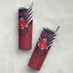customized boston red sox chevron stripes red skinny tumbler best selling 1.webp