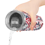 customized boston red sox claw marks red white skinny tumbler best selling.webp