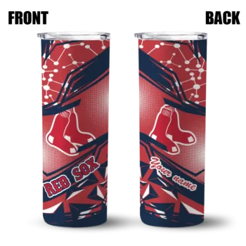 customized boston red sox helmet clash red skinny tumbler fashion forward.webp
