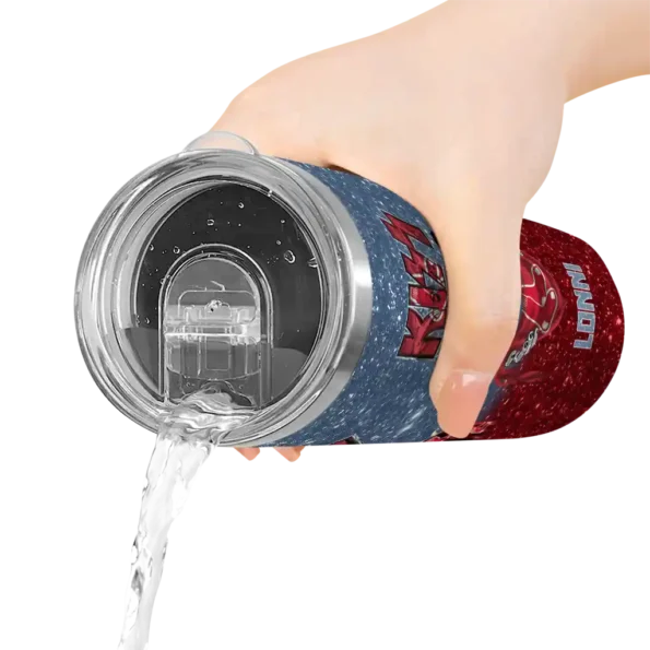customized boston red sox kiss band navy skinny tumbler latest model.webp
