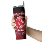 customized boston red sox rose romance red black skinny tumbler best selling 1.webp
