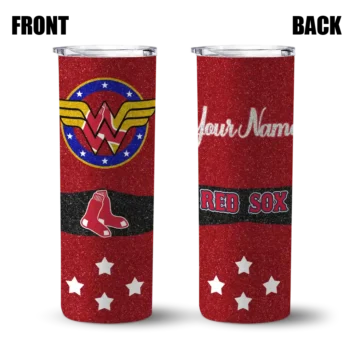 customized boston red sox star cluster red skinny tumbler fashion forward.webp