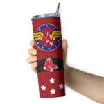 customized boston red sox star cluster red skinny tumbler best selling 1.webp