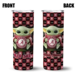 customized boston red sox yoda cozy red black skinny tumbler best selling.webp