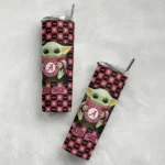 customized boston red sox yoda cozy red black skinny tumbler best selling.webp