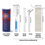 customized chicago cubs camo texture blue skinny tumbler best selling.webp