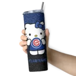 customized chicago cubs hello kitty blue black skinny tumbler best selling.webp