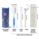 customized chicago cubs monogram burst blue white skinny tumbler best selling.webp