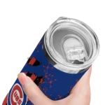 customized chicago cubs star pop blue black skinny tumbler best selling.webp