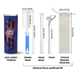 customized chicago cubs star pop blue black skinny tumbler best selling.webp