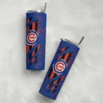 customized chicago cubs star pop blue black skinny tumbler best selling.webp