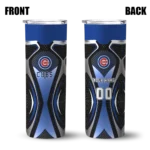 customized chicago cubs superman emblem blue black skinny tumbler best selling.webp