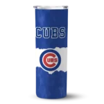 customized chicago cubs torn band blue white skinny tumbler best selling.webp