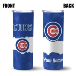 customized chicago cubs torn band blue white skinny tumbler best selling.webp