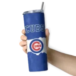 customized chicago cubs torn band blue white skinny tumbler best selling.webp