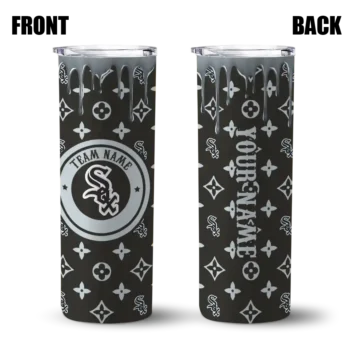 customized chicago white sox camo streak black skinny tumbler fashion forward.webp